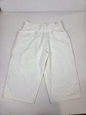Coolibar San Marco Casual Shorts Size XS White UPF 50+ UV Protection Drawstring